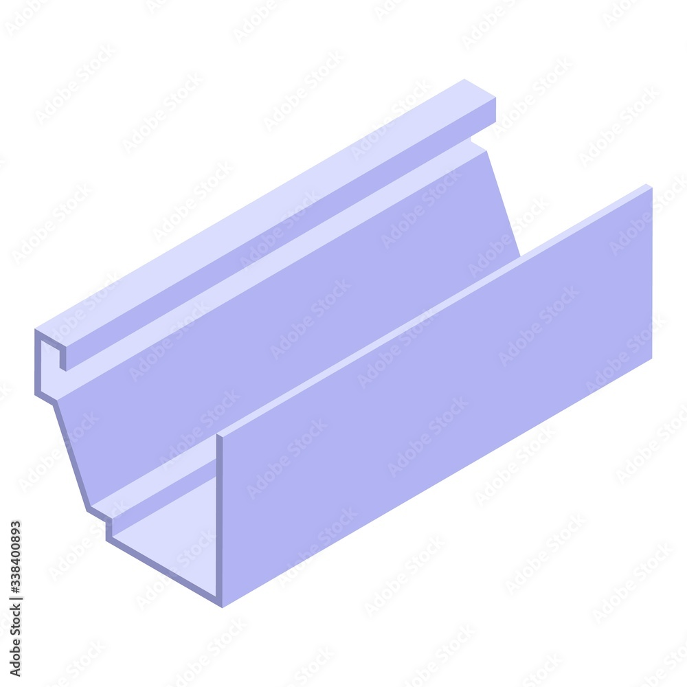 Poster trough gutter icon. isometric of trough gutter vector icon for web design isolated on white backgrou