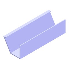 Chute gutter icon. Isometric of chute gutter vector icon for web design isolated on white background