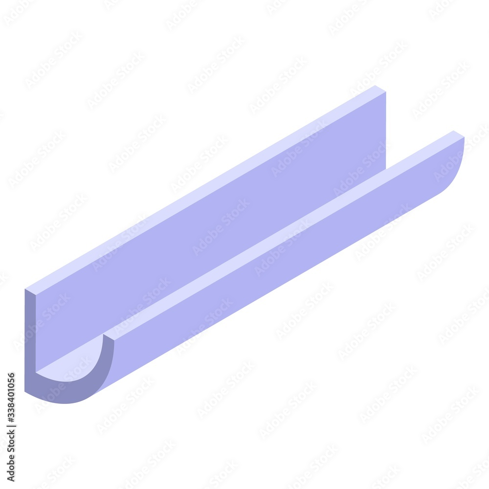 Poster roof gutter icon. isometric of roof gutter vector icon for web design isolated on white background