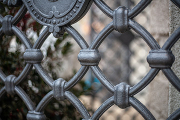 Naklejka premium Fence in the park