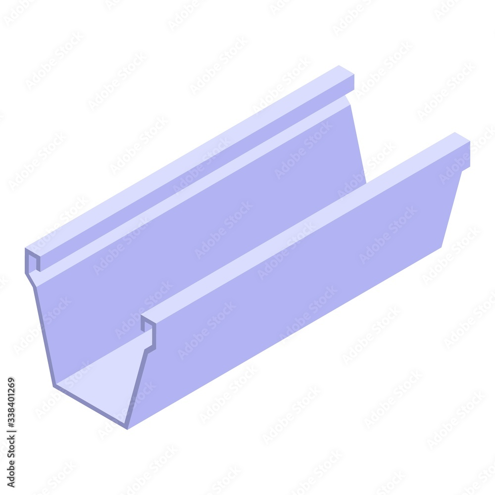 Poster rooftop gutter icon. isometric of rooftop gutter vector icon for web design isolated on white backgr