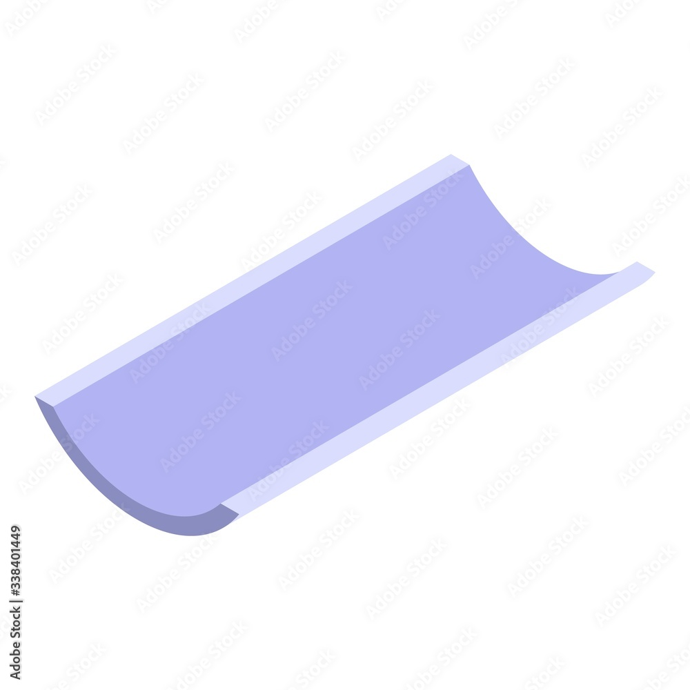 Poster building gutter icon. isometric of building gutter vector icon for web design isolated on white back
