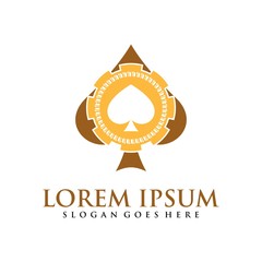 Vector illustration on a casino theme with heart symbols