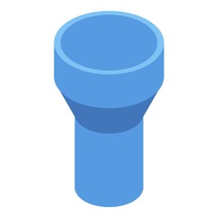 Blue gutter icon. Isometric of blue gutter vector icon for web design isolated on white background