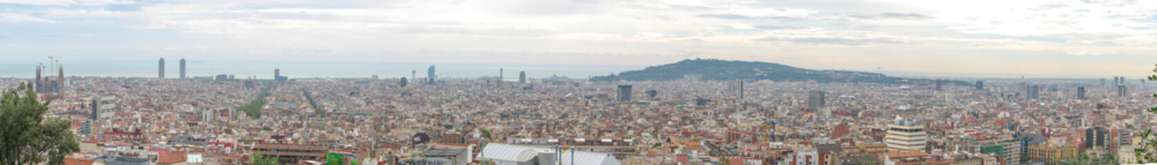 Fototapeta na wymiar Barcelona City Panorama Catalonia Spain