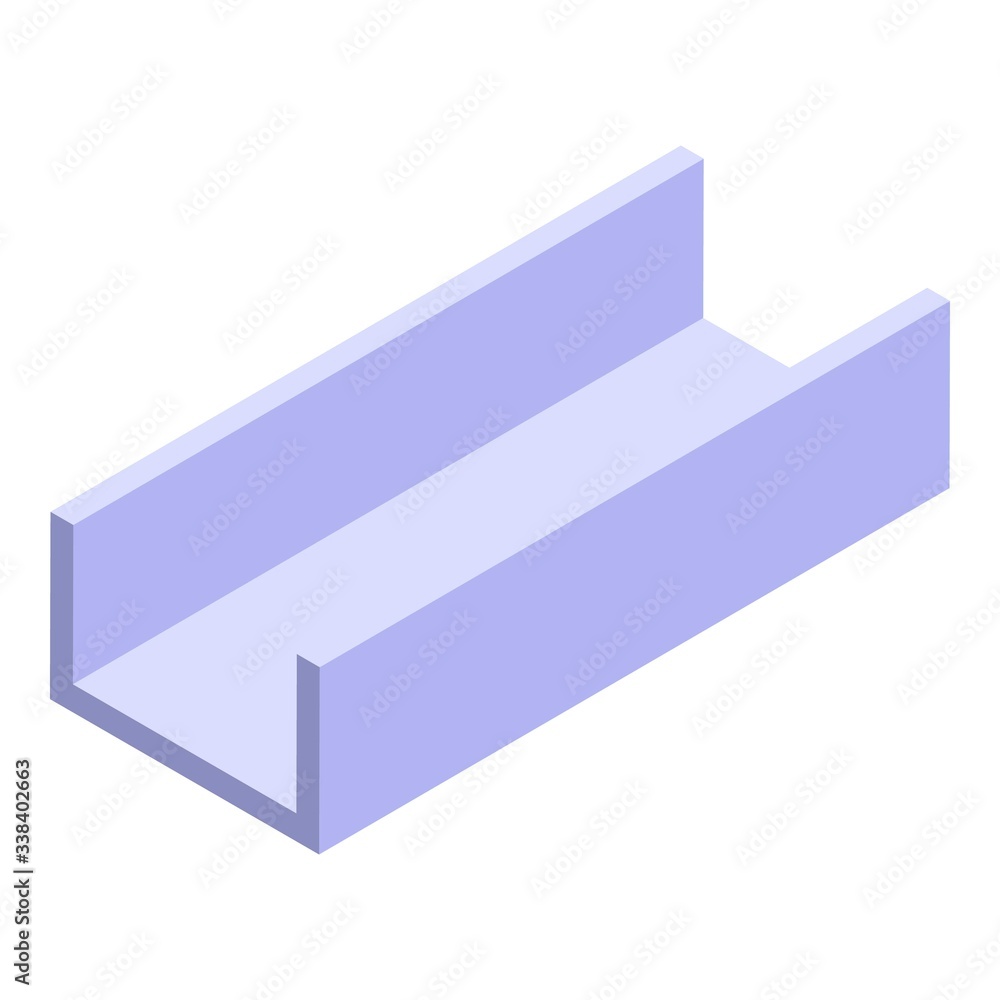 Poster structure gutter icon. isometric of structure gutter vector icon for web design isolated on white ba