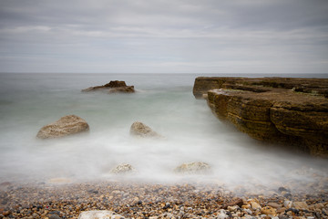 Long exposure waves at the coast