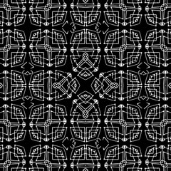 Black and White Tribal Geometric Pattern