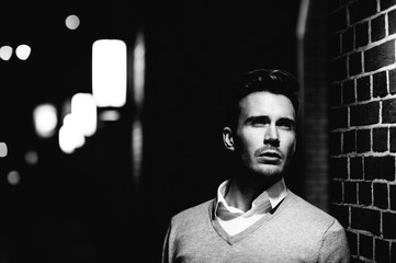 Noir movie character from a young man

