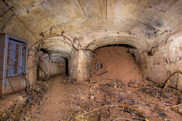 Underground bauxite mine tunnel collapsed concrete lining