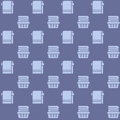 Bathroom towel icons pattern. Laundry seamless background. Seamless pattern vector illustration
