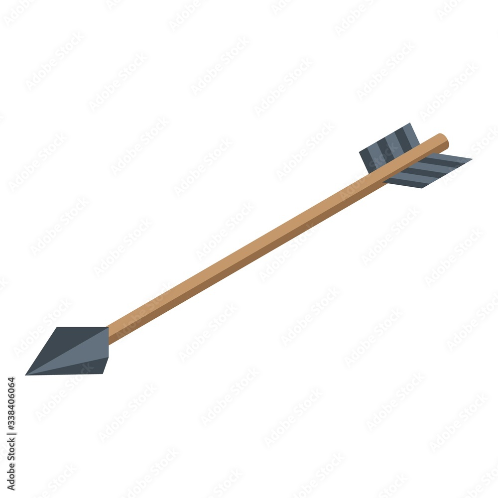 Poster shooting arrow icon. isometric of shooting arrow vector icon for web design isolated on white backgr