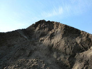 mountain top under the blue sky