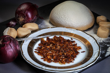 Healthy Homemade Caramelized Onions in a Pan