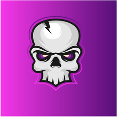 skull mascot logo design vector with modern illustration concept style for badge, emblem and t shirt printing etc.