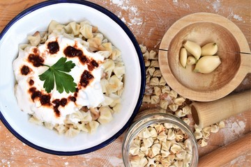 Hand-opened fresh ravioli for healthy eating