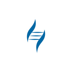 DNA Molecule logo design vector template