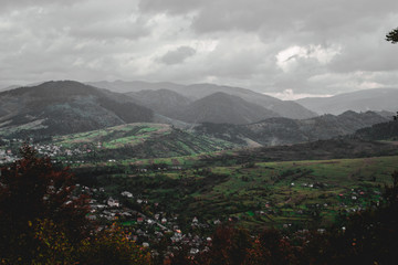 mountain landscape with clouds