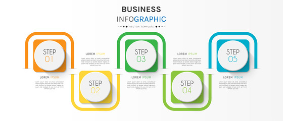 Fototapeta na wymiar Business infographic element with options, steps, number vector template design