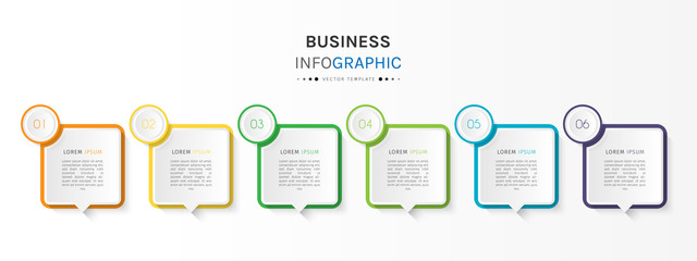 Business infographic element with options, steps, number vector template design