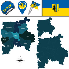 Map of Leipzig, Germany
