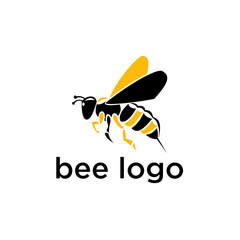 Nature Bee Honey Logo Vector Bee honey creative vector icon symbol logo. Hard work linear logotype.