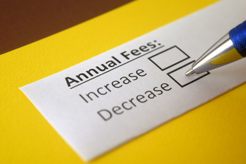 One person is answering question about annual fees.