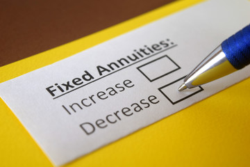 One person is answering question about fixed annuities.