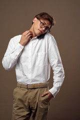 portrait of a handsome young man