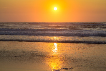 Beautiful sunset over the ocean