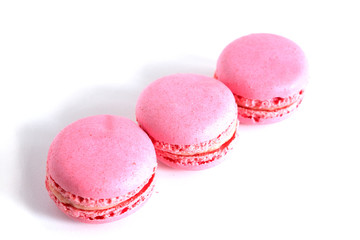 Macaroons on a white background
