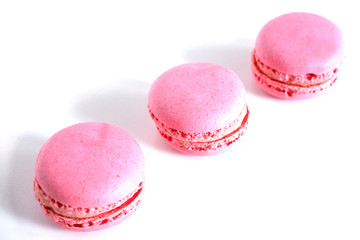 Macaroons on a white background