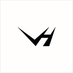 VH letter logo template design vector