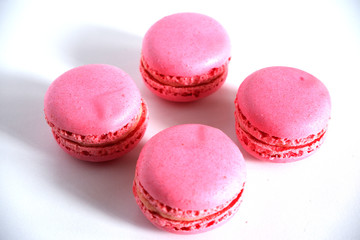 Macaroons on a white background