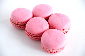 Macaroons on a white background
