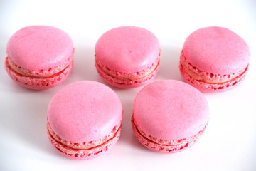 Macaroons on a white background