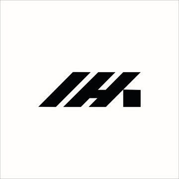 IHA letter logo template design vector