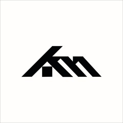AM letter logo template design vector