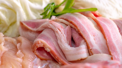 Close-Up of a tray full of various type of well prepared meats