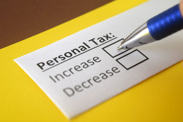 Obraz premium Personal tax - increase or decrease?