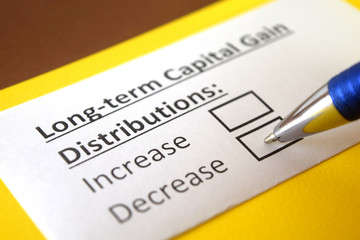 One person is answering question about long term capital gain distribution.