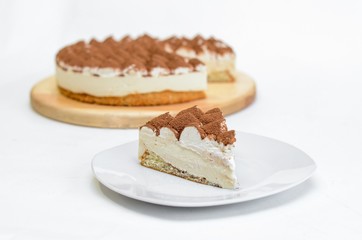 Cake on a white background