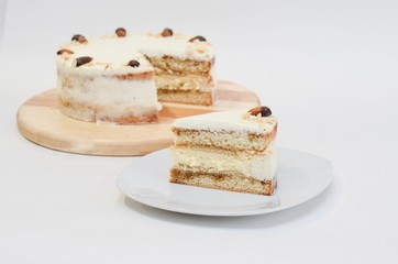 Cake on a white background