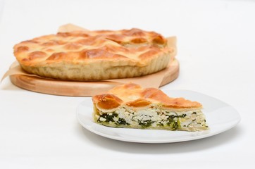 Cake on a white background