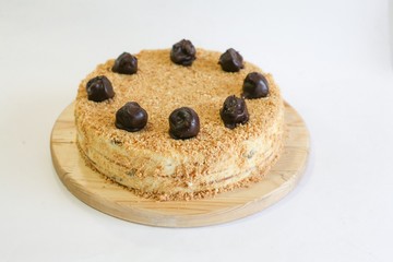 Cake on a white background