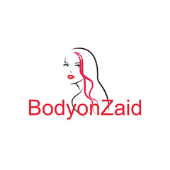 beauty salon logo template. illustration of woman long hair style icon, logo woman on white background, vector