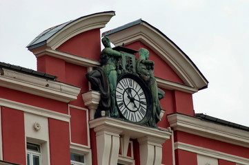 Old city clock in sofia, Bulgaria