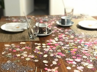 Geburtstag Party Feier mit Glitter