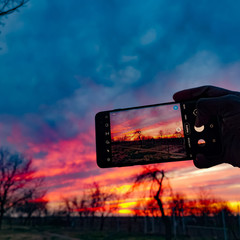 Smartphone photography of beautiful sunset