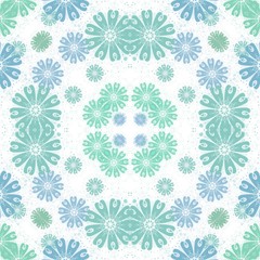 Colorful symmetrical flower illustration background